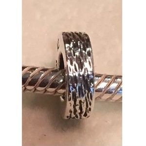 SOLD    Authentic Pandora Spacer Textured Bark